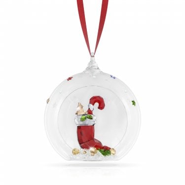 Swarovski Holiday Cheers Stocking and Candy Ball Ornament 8 x 6.8 x 8.9cm