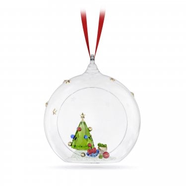 Swarovski Holiday Cheers Tree & Gifts Ball Ornament 8.9 x 6.8 x 8cm