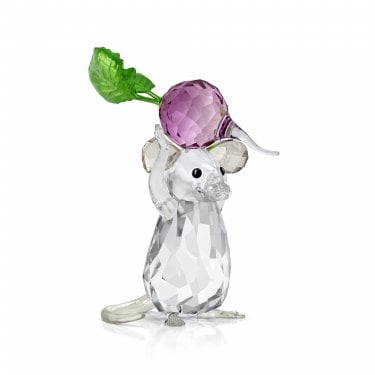 Swarovski Idyllia Mouse and Radish 7.7 x 3.1 x 5.5cm