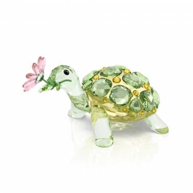 Swarovski Idyllia Tortoise and Daisy 10.8 x 7.8 x 6.3cm 