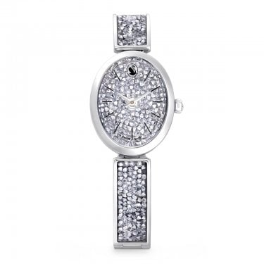 Swarovski Crystal Rock Oval Crystal Dial Stainless Steel Watch