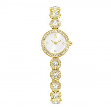 Swarovski Una Angelic Crystal Gold Tone Stainless Steel Watch