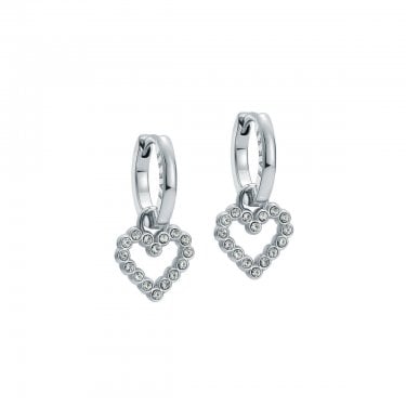 Ted Baker Amora Crystal Halo Heart Huggie Drop Earrings 1.1 x 1.7cm