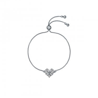 Ted Baker Cherisa Crystal Cluster Heart Adjustable Slider Bracelet 22cm