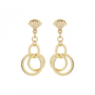 Ted Baker Chharlee Clam Shell Gold Tone Drop Earrings 2 x 4.5cm