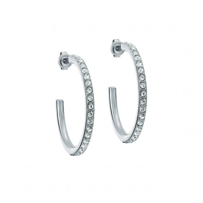 Ted Baker  Clanci Crystal Medium Hoop Earrings 30mm