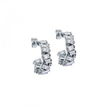 Ted Baker Clarence Crystal Cluster Hoop Earrings 2 x 0.6cm