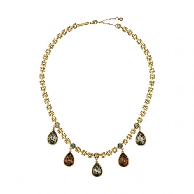 Ted Baker  Davina Grey Teardrop Gold Tone Necklace 1.2 x 2.6cm, 40-45cm