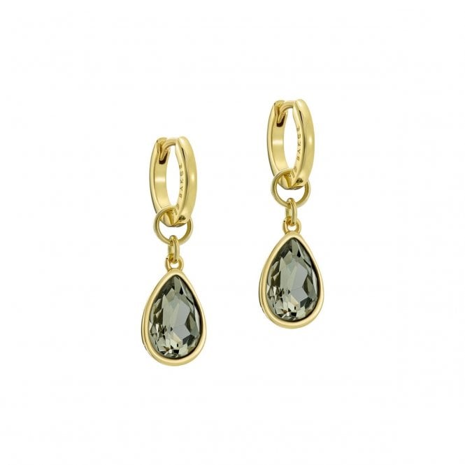 Ted Baker  Davine Grey Teardrop Gold Tone Drop Earrings 1.2 x 2.7cm