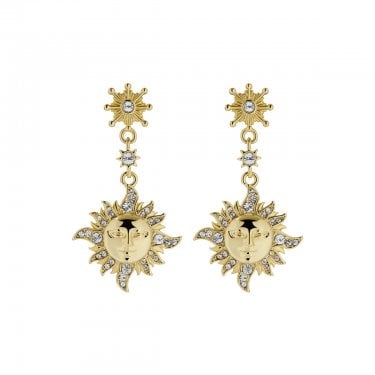 Ted Baker Delest Sun & Moon CZ Drop Earrings 2.2 x 4.1cm