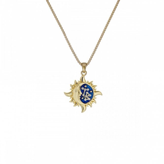 Ted Baker  Delest Sun & Moon CZ Gold Tone Necklace 53cm + 5cm 
