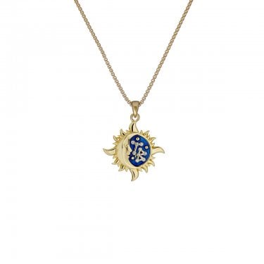 Ted Baker Delest Sun & Moon CZ Gold Tone Necklace 53cm + 5cm 