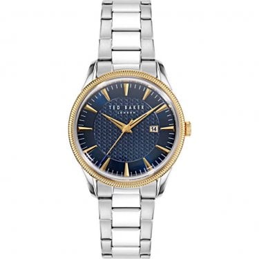 Ted Baker Gents Leytonn Blue Dial Stainless Steel Watch