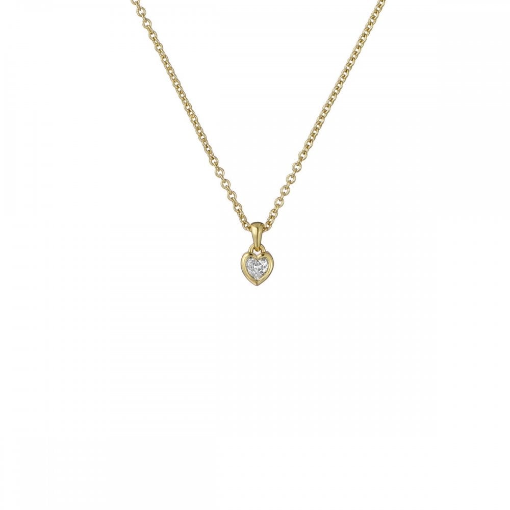 Ted Baker Women's Gold Harlow Mini Crystal Heart Tone Necklace 0.5 X 0.5Cm, 40-45Cm