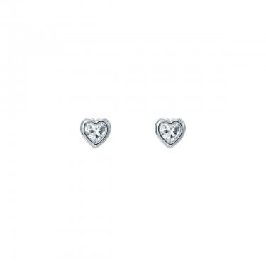 Ted Baker Harmony Mini Crystal Heart Stud Earrings 0.5 x 0.5cm