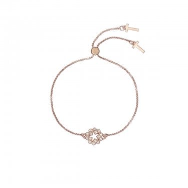 Ted Baker Hayzzel Rose Gold Tone Heart Star CZ Drawstring Bracelet