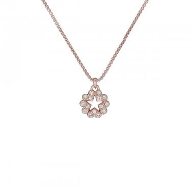 Ted Baker Hayzzel Rose Gold Tone Heart Star CZ Necklace