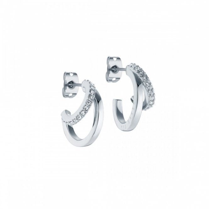 Ted Baker  Helias CZ Double Hoop Earrings 1.8 x 1.5cm
