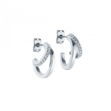 Ted Baker Helias CZ Double Hoop Earrings 1.8 x 1.5cm