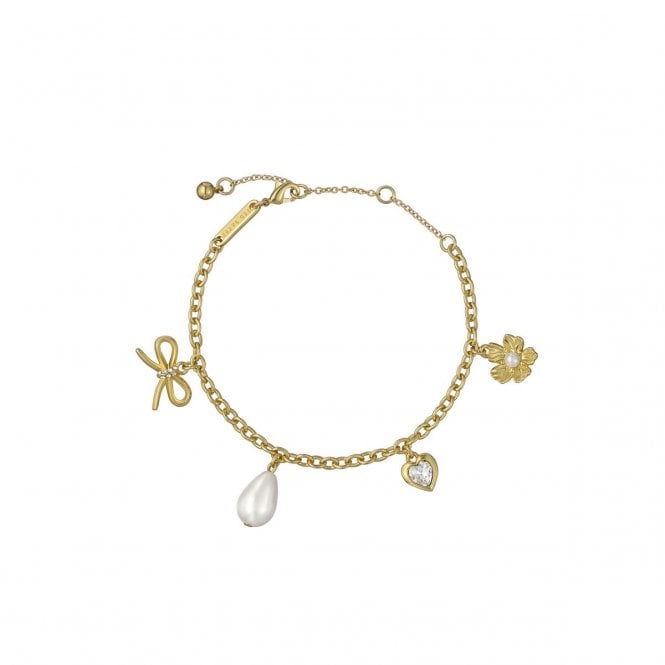 Ted Baker  Isabella Icon Charm Gold Tone Adjustable Bracelet 15.5-21.5cm