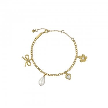 Ted Baker Isabella Icon Charm Gold Tone Adjustable Bracelet 15.5-21.5cm