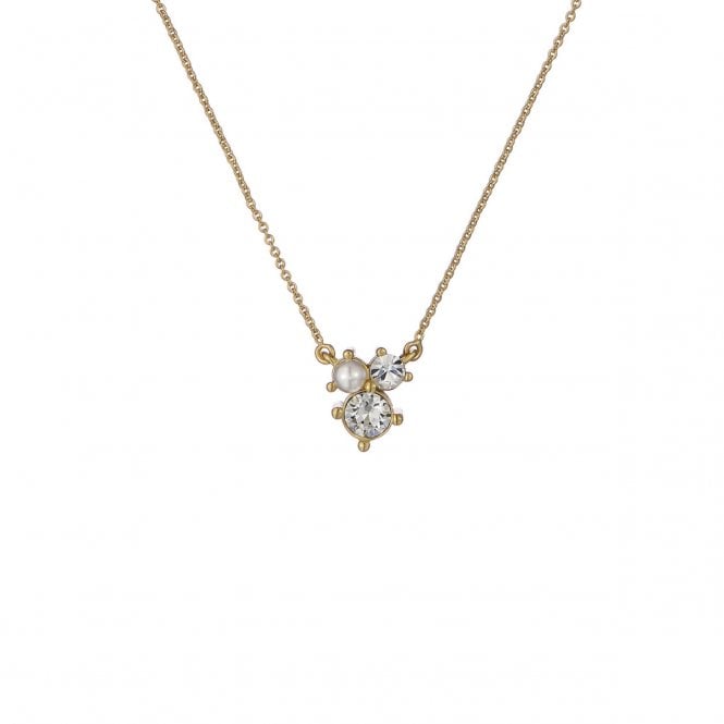 Ted Baker  Joyelle Jewel Cluster & Pearl Gold Tone Necklace 1.2cm, 45cm 