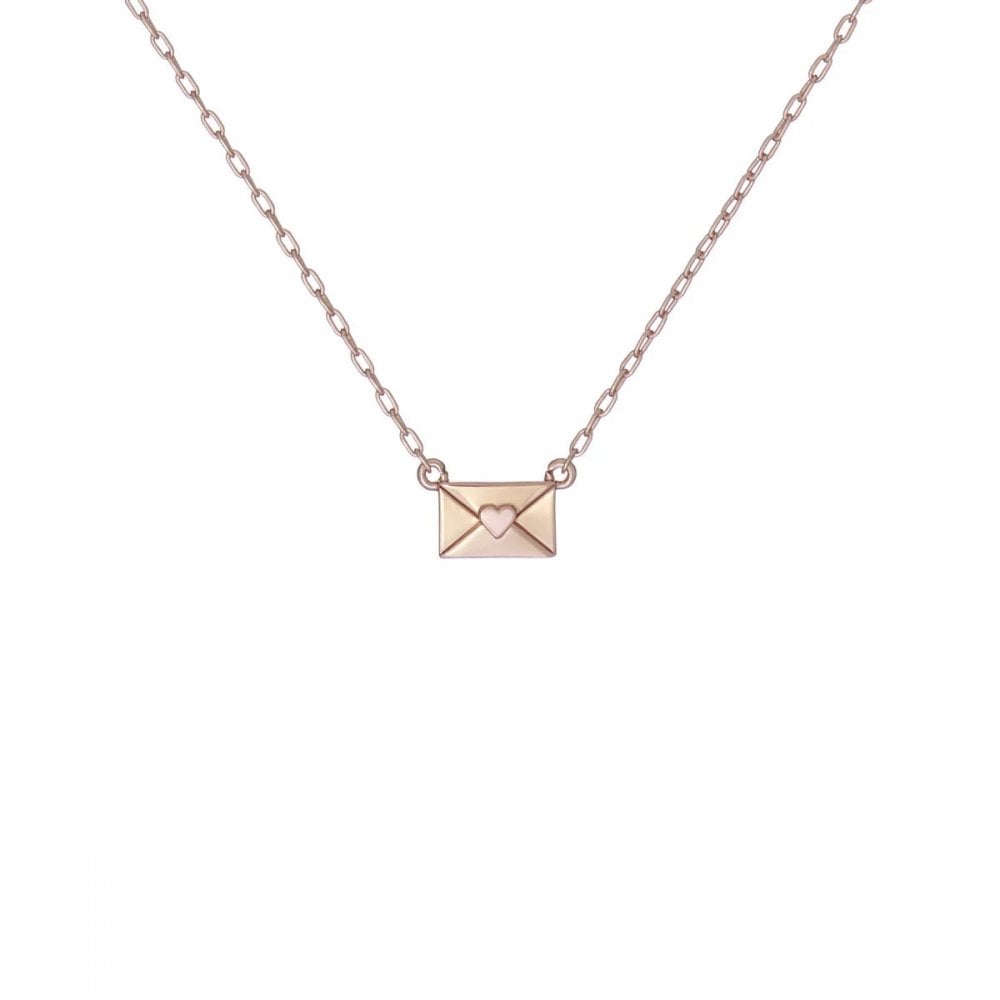 Ted Baker Women's Gold Laressa Love Letter Rose Tone Necklace 0.9 X 0.5Cm, 40-45Cm