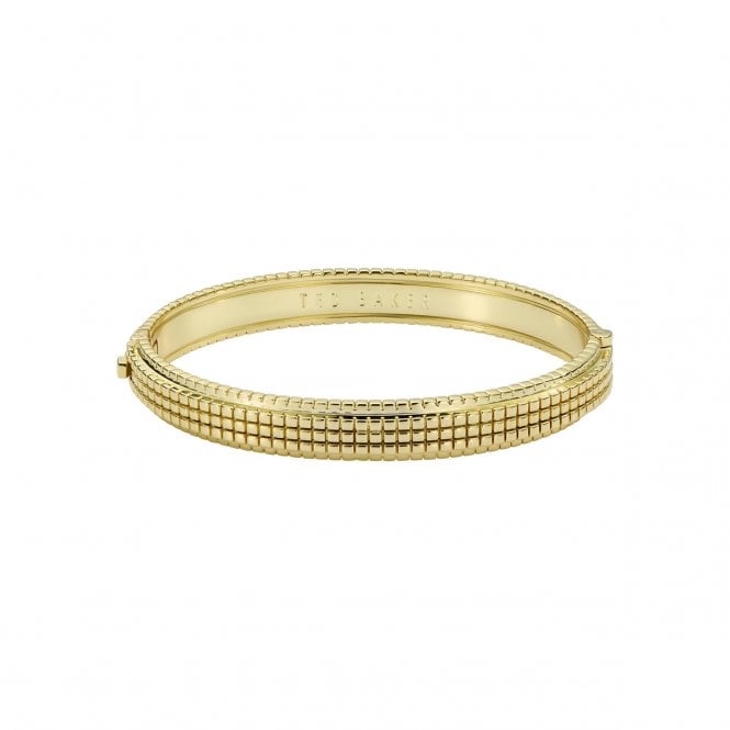 Ted Baker  Marelle Matrix Gold Tone Hinged Bangle 6.1cm
