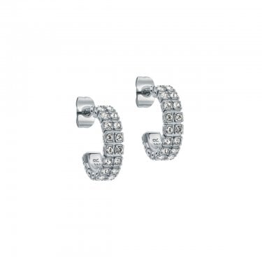 Ted Baker Mellia Double Crystal Hoop Earrings 1.5cm