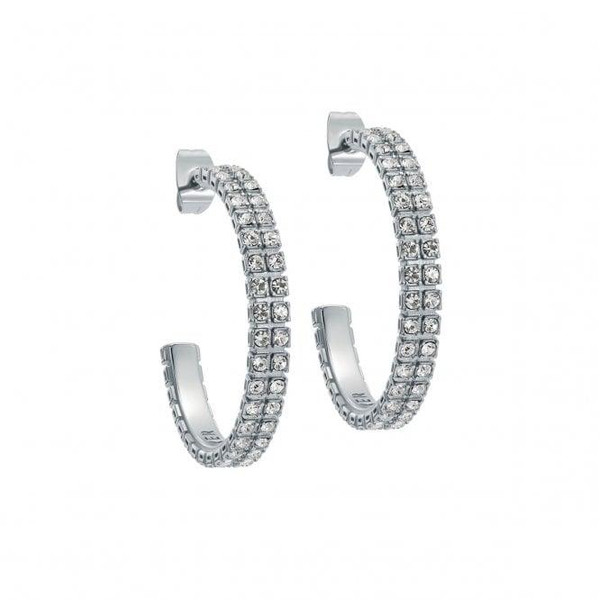 Ted Baker  Mellia Double Crystal Hoop Earrings 3cm
