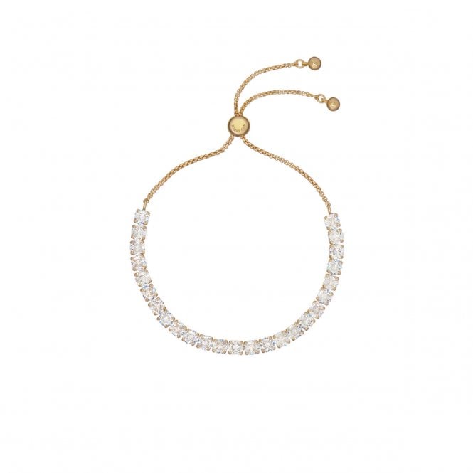 Ted Baker  Melrah Icon Crystal Gold Tone Adjustable Slider Bracelet 21cm 