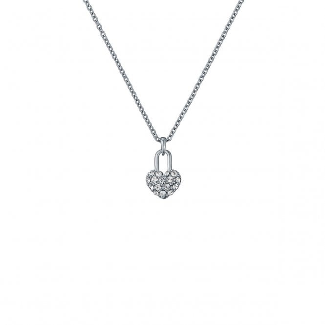 Ted Baker  Paige Pavé Crystal Padlock Heart Necklace 0.9 x 1.2cm, 40-45cm