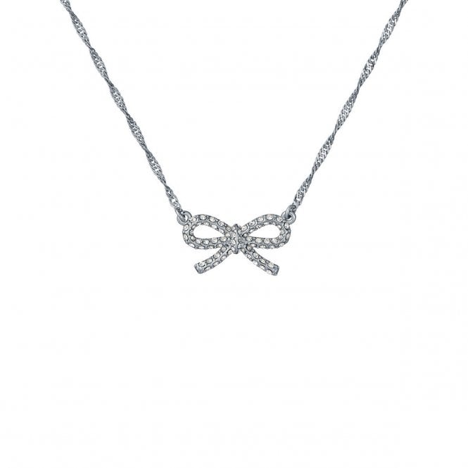 Ted Baker  Ribah Crystal Ribbon Bow Necklace 2.1 x 1.1cm, 41.5cm + 4.5cm 