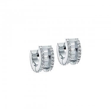 Ted Baker Rosie Crystal Roll Huggie Hoop Earrings 1.3 x 0.8cm