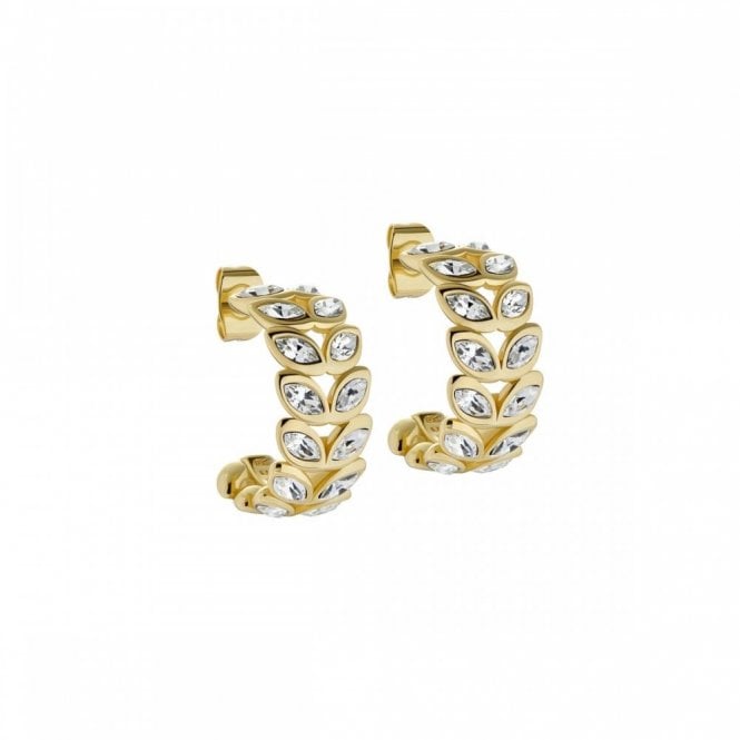 Ted Baker  Senelda Serpentine CZ Gold Tone Hoop Earrings 0.8 x 2cm