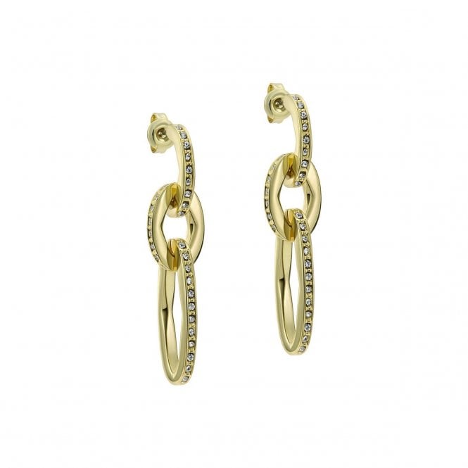Ted Baker  Shirina Crystal Shimmer Gold Tone Drop Earrings 0.8 x 3.4cm