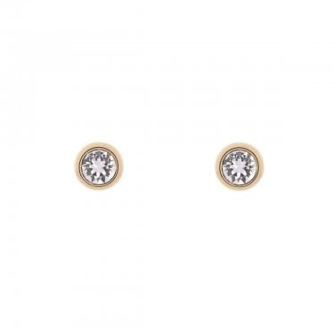 Ted Baker Sinaa Crystal Gold Tone Stud Earrings 0.6cm 
