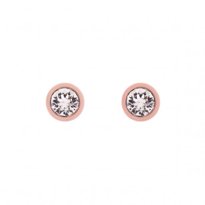 Ted Baker  Sinaa Crystal Rose Gold Tone Stud Earrings 0.6cm 