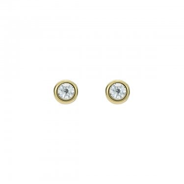 Ted Baker Sinee Mini Crystal Gold Tone Stud Earrings 0.5cm