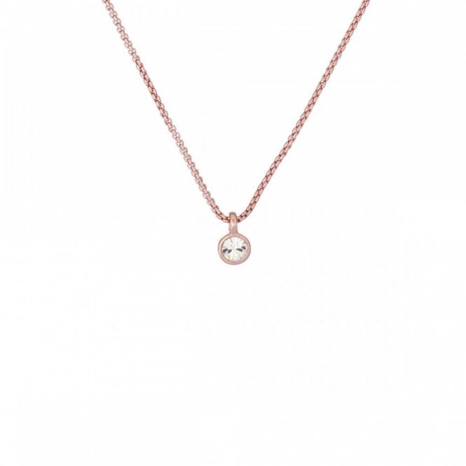 Ted Baker  Sininaa Rose Gold Tone Crystal Necklace 45cm 
