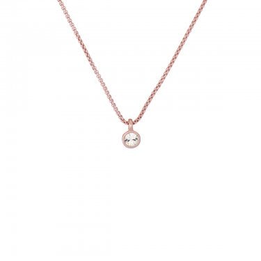 Ted Baker Sininaa Rose Gold Tone Crystal Necklace 45cm 