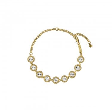 Ted Baker Solace Solitaire Sparkle Crystal Gold Tone Bracelet 0.9 x 0.9cm, 22cm