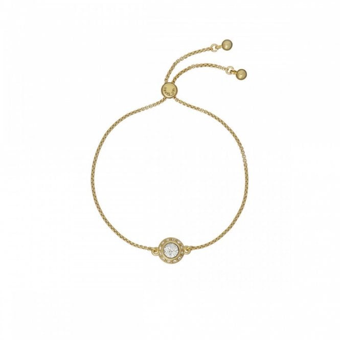 Ted Baker  Soleta Crystal Halo Gold Tone Adjustable Slider Bracelet 21cm 
