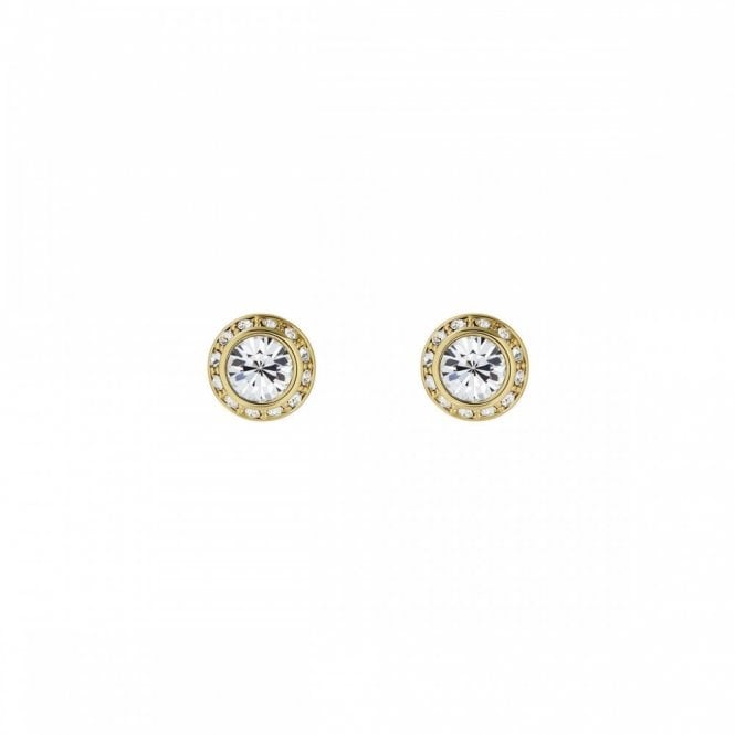 Ted Baker  Soletia Crystal Halo Gold Tone Stud Earrings 1cm
