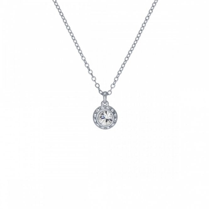 Ted Baker  Soltell Crystal Halo Solitaire Necklace 1cm, 44cm + 5cm