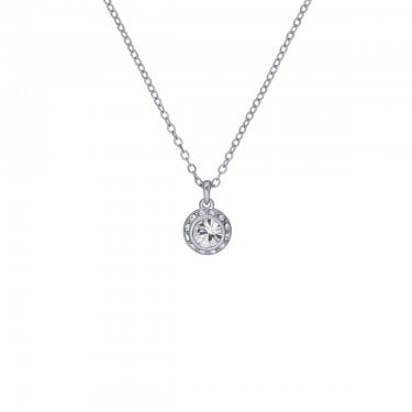 Ted Baker Soltell Crystal Halo Solitaire Necklace 1cm, 44cm + 5cm