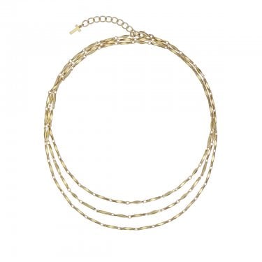 Ted Baker Sparkia Sparkle Chain Gold Tone Wrap Necklace 45cm 