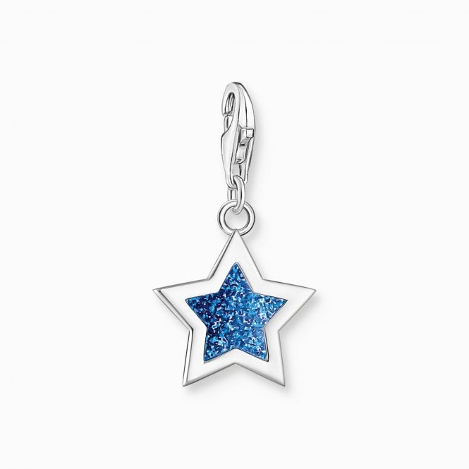 Thomas Sabo  Blue Glitter Star Charm 2.3 x 1.3cm