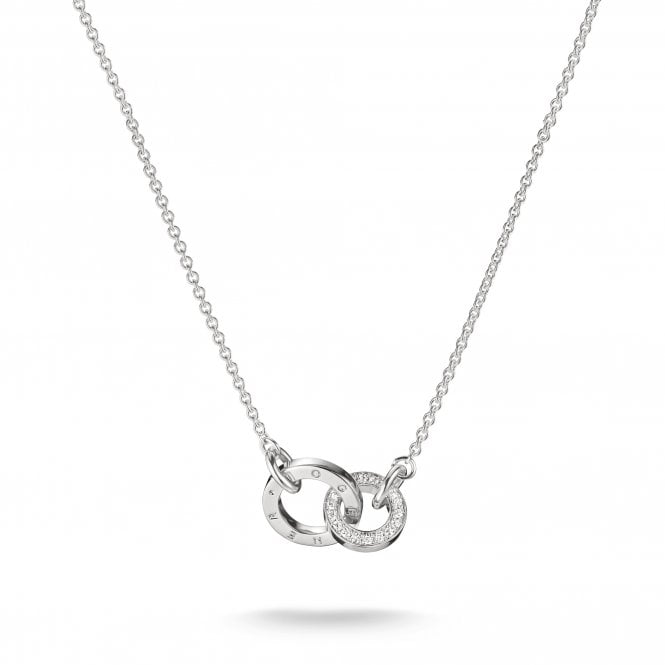 Thomas Sabo  Chain Together Sterling Silver CZ Necklace 0.9 x 1.7cm, 40-45cm