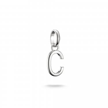 Thomas Sabo Charm Club Connect C Initial Charm Pendant 1.8 x 0.7cm 